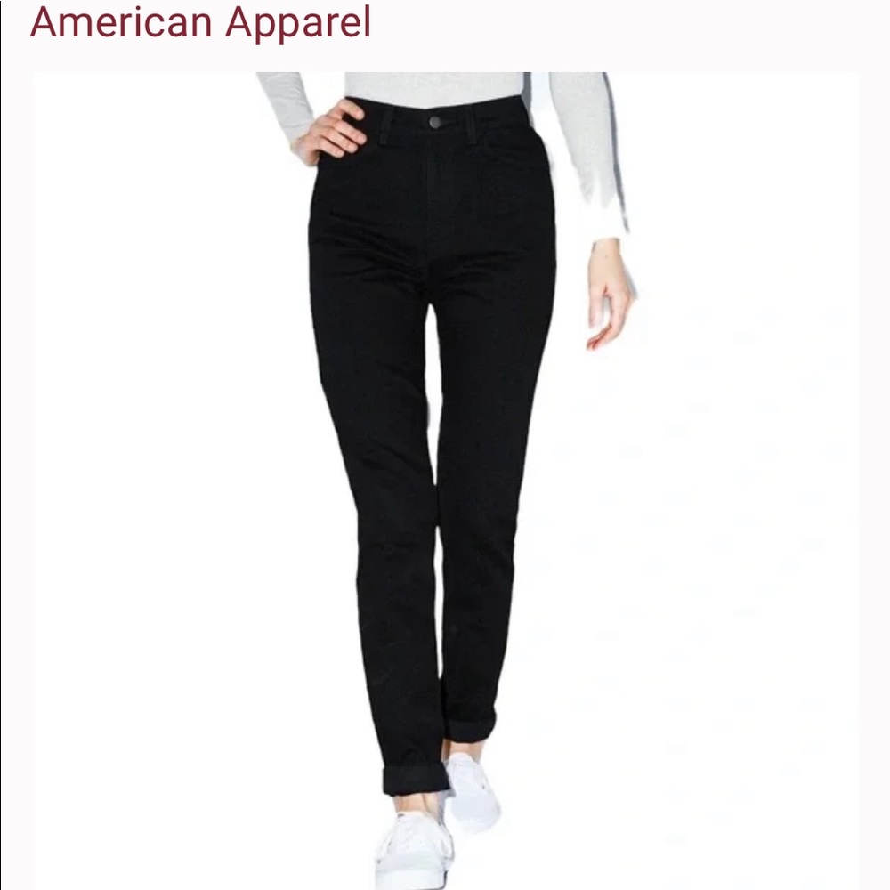 American Apparel High Waisted Denim Jeans